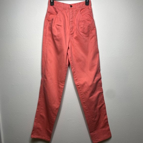 Vintage Wrangler Salmon Orange Jeans 7/8 - Picture 1 of 10